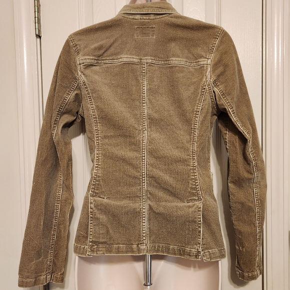 🦅 American Eagle Outfitters Brown Corduroy Button Blazer Jacket Size Small - Picture 6 of 10